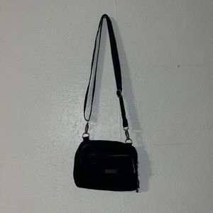 Baggallini black triple zip crossbody bag